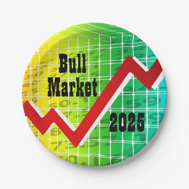 Bull Market 2025 Paper Plates (Front)