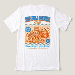 Bull Market Cat Tee - Retro Stock Market Investor