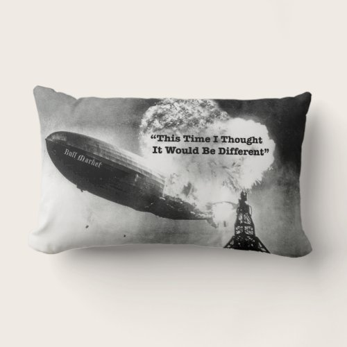 Bull Market Crash Humor Lumbar Pillow