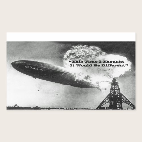 Bull Market Crash Humor Rectangular Sticker Bull Market Crash Humor Rectangular Sticker