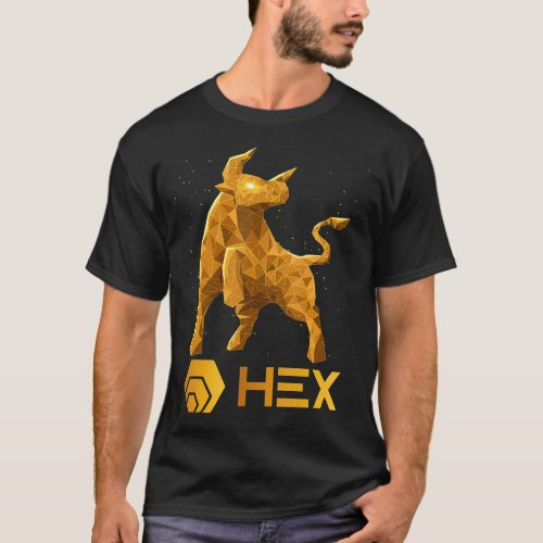Bull Market HEX Coin To The Moon Crypto Token Bloc T_Shirt