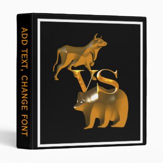 Bull Market Vs Bear Market 3 Ring Binder