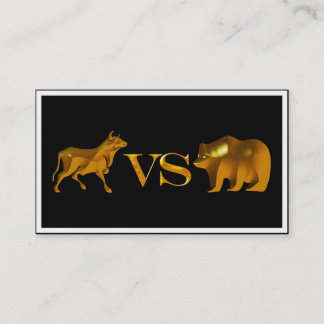 Bull Market Vs Bear Market Business Card