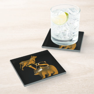 Bull Market Vs Bear Market Glass Coaster