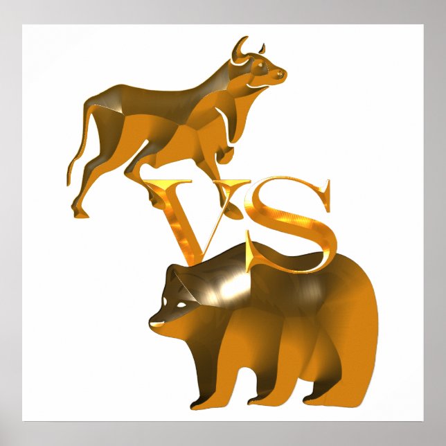 Bull Market Vs Bear Market Poster (Front)