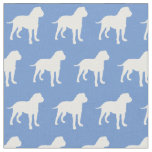 Bull Mastiff Dog Silhouette Bullmastiff Light Blue Fabric