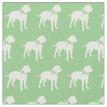 Bull Mastiff Dog Silhouette Bullmastiff Sage Green Fabric