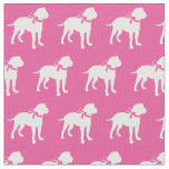 Bull Mastiff Dog Silhouette Pet Bullmastiff Pink Fabric