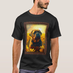 Bull Mastiff Painting Sunflower Flower Mom Women F T-Shirt