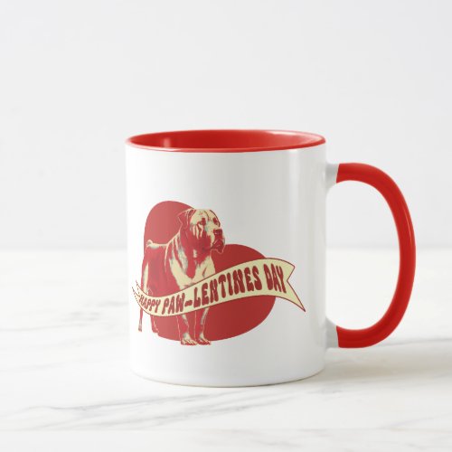 Bull Mastiff Pawlentines Mug