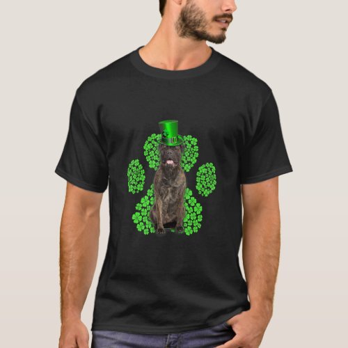 Bull Mastiff Shamrock Paw Clovers St Patrick S Day T_Shirt