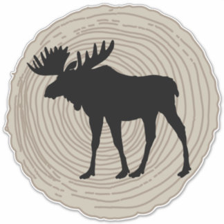 Bull Moose Animal Nature Rustic Sticker