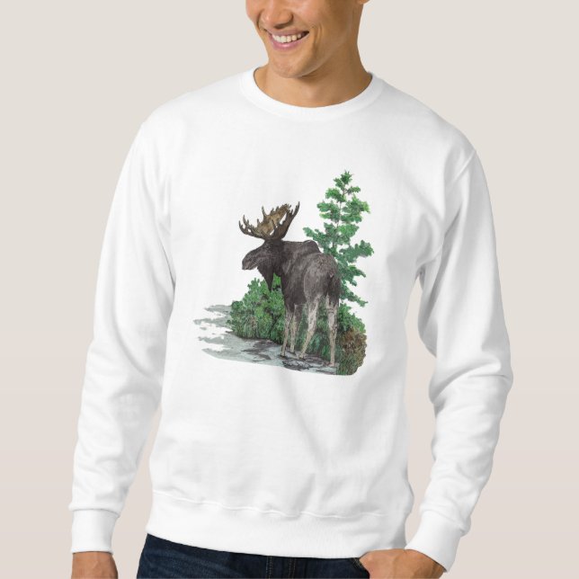 Bull moose art sweatshirt (Front)