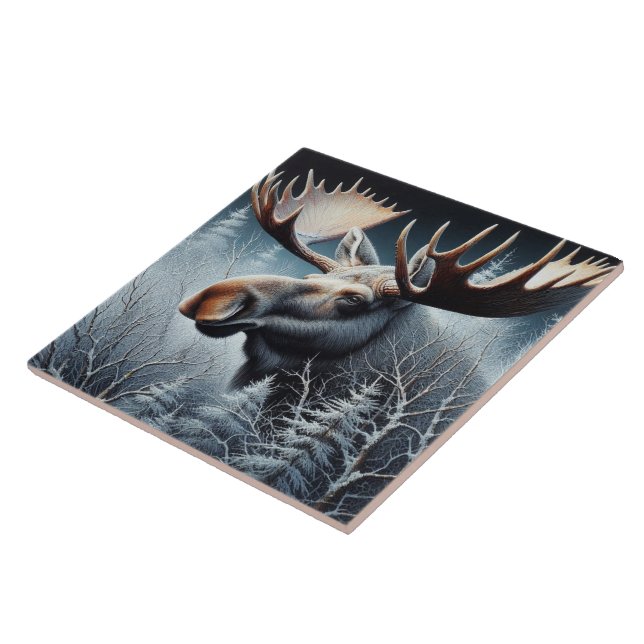 Bull Moose Ceramic Tile (Side)
