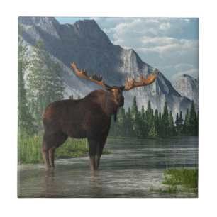 Bull Moose Ceramic Tile