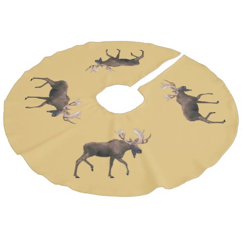 Bull Moose Faux Linen Tree Skirt