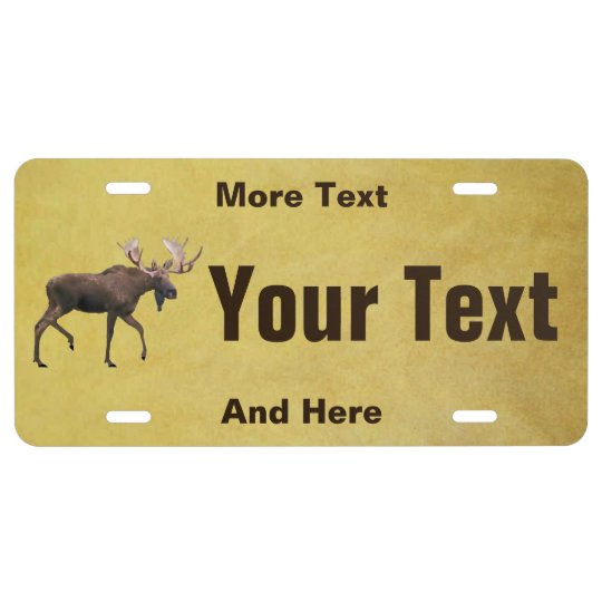 Bull Moose License Plate Zazzle