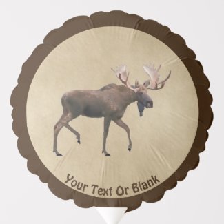 Bull Moose On Old Paper
