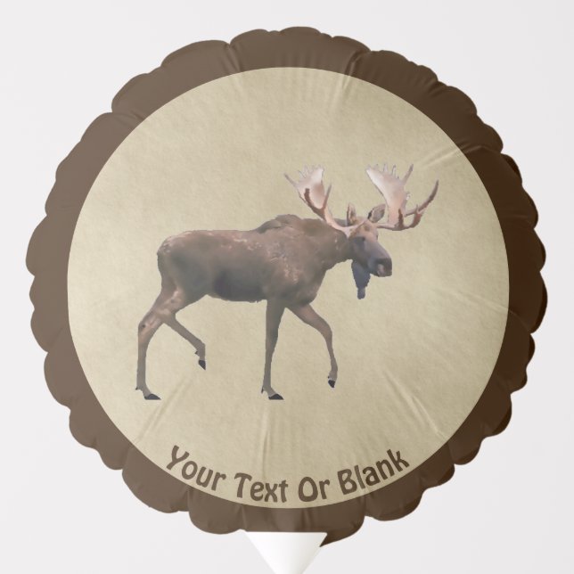 Bull Moose On Old Paper Balloon (Front)