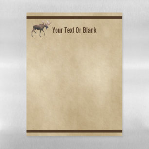 Bull Moose On Old Paper Magnetic Dry Erase Sheet