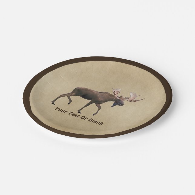 Bull Moose Paper Plates (Angled)