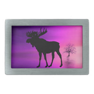 Bull Moose Silhouette Belt Buckle