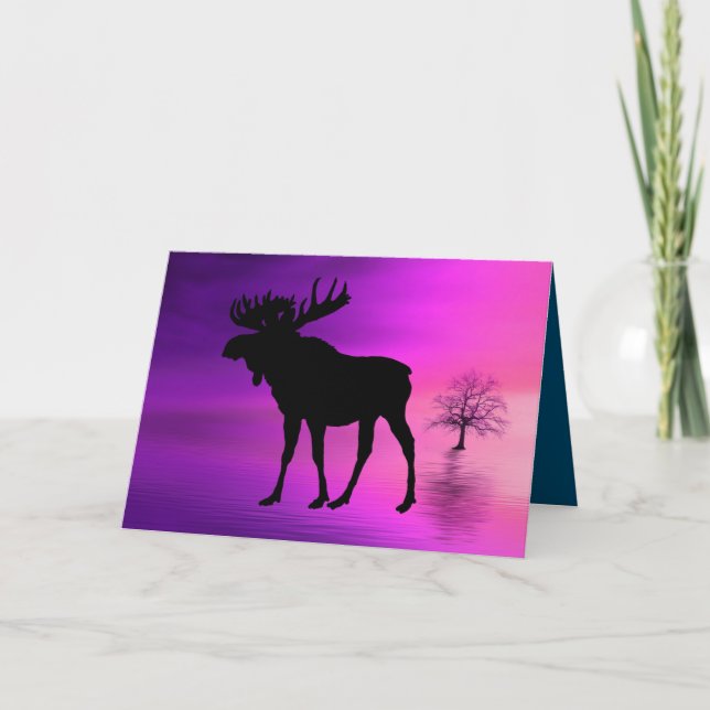 Bull Moose Silhouette Card (Front)