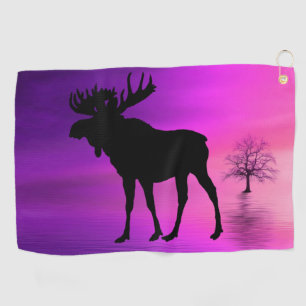 Bull Moose Silhouette Golf Towel