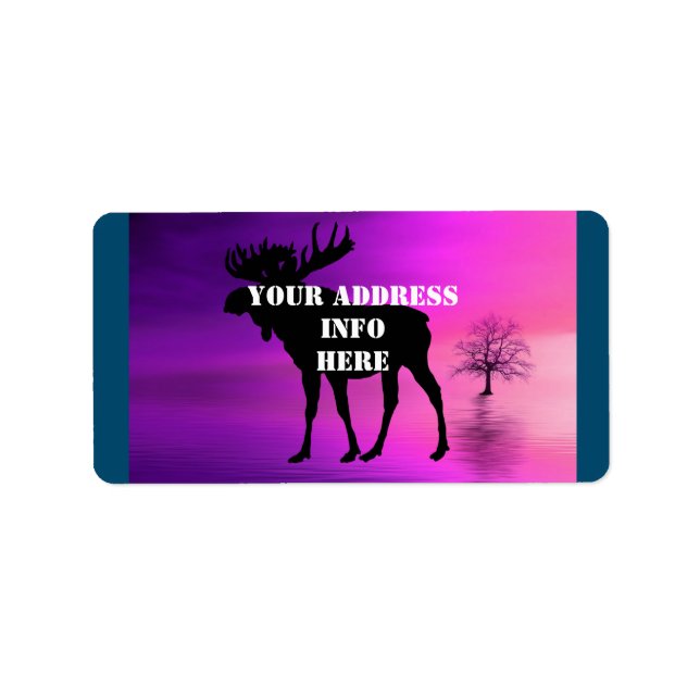 Bull Moose Silhouette Label (Front)