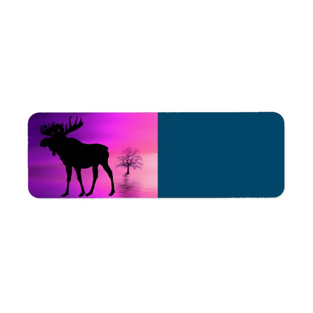 Bull Moose Silhouette Label (Front)