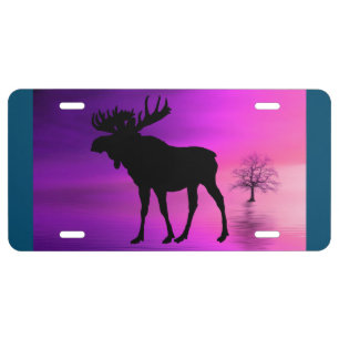Bull Moose Silhouette License Plate