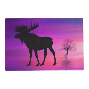Bull Moose Silhouette Placemat