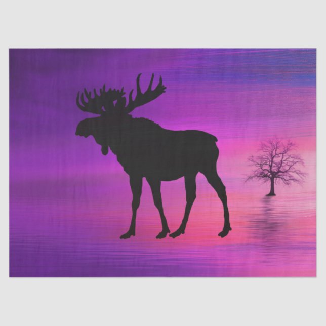 Bull Moose Silhouette Tissue Paper (Front)