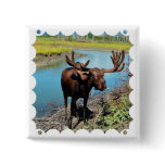 Bull Moose Square Pin