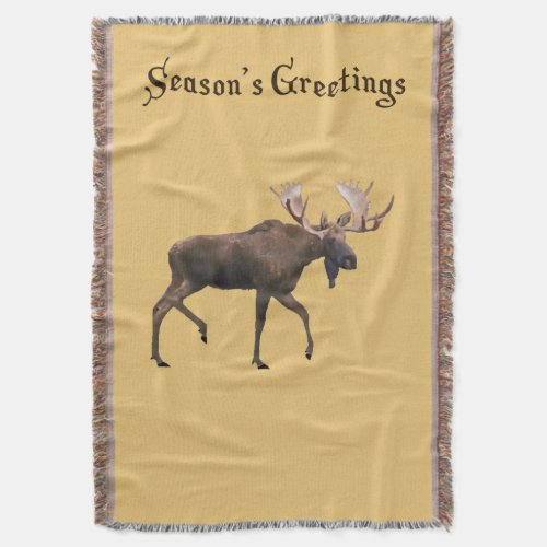 Bull Moose Throw Blanket