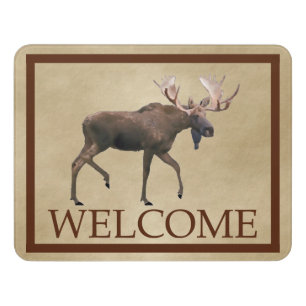 Bull Moose - Welcome Door Sign