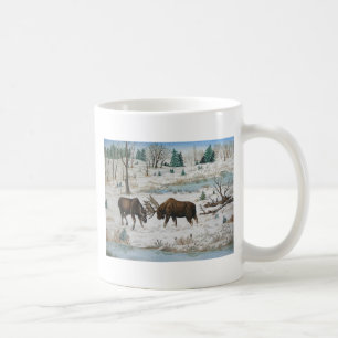 Bull Moose Wildlife Art Coffee Mug