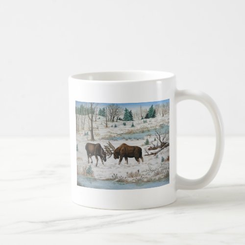 Bull Moose Wildlife Art Coffee Mug