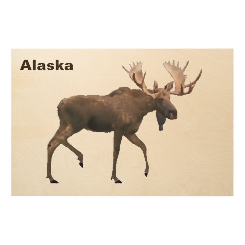 Bull Moose Wood Wall Art