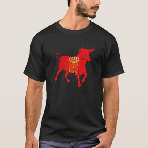 Bull Navarra Flag St Fermin Pride Navarro Viva San T_Shirt