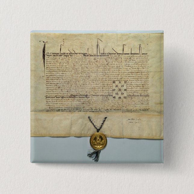 Bull of Charles IV  Holy Roman Emperor Pinback Button (Front)