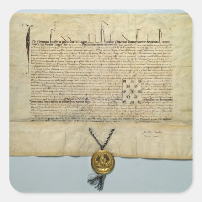 Bull of Charles IV  Holy Roman Emperor Square Sticker (Front)