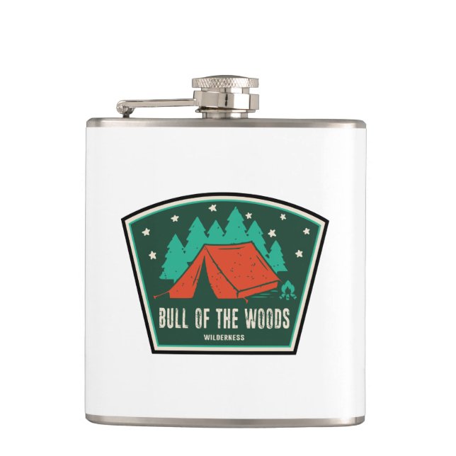 Bull Of The Woods Wilderness Oregon Camping Flask (Front)
