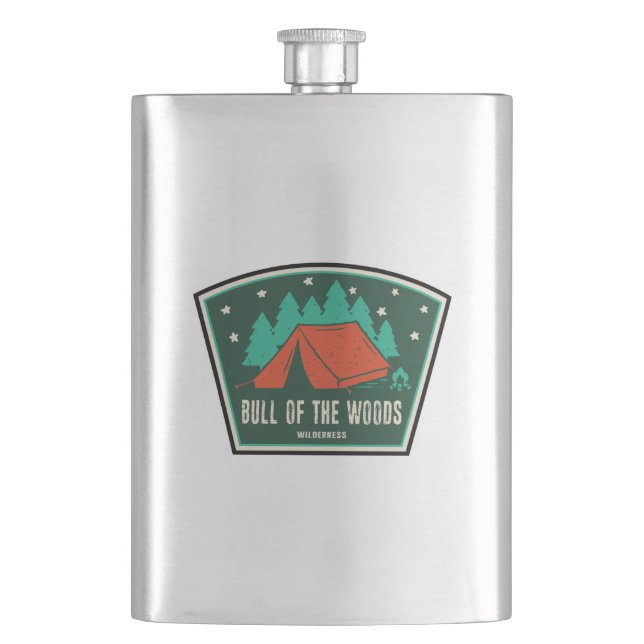 Bull Of The Woods Wilderness Oregon Camping Flask (Front)