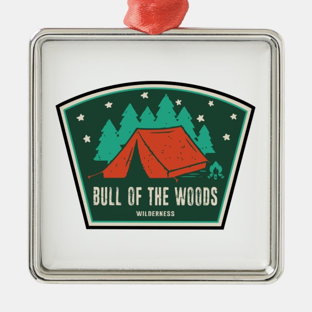 Bull Of The Woods Wilderness Oregon Camping Metal Ornament (Front)