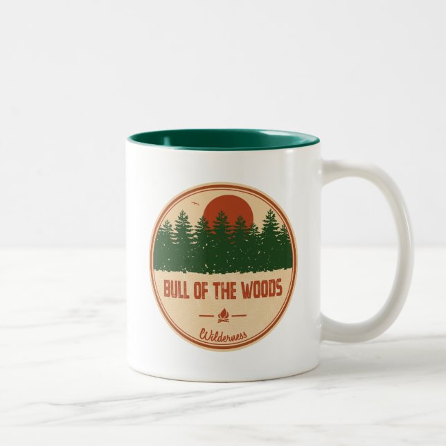 Bull Of The Woods Wilderness Oregon Two-Tone Coffee Mug (Right)