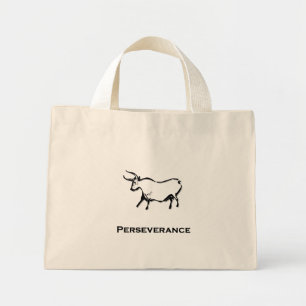 Bull Perseverance Black Mini Tote Bag