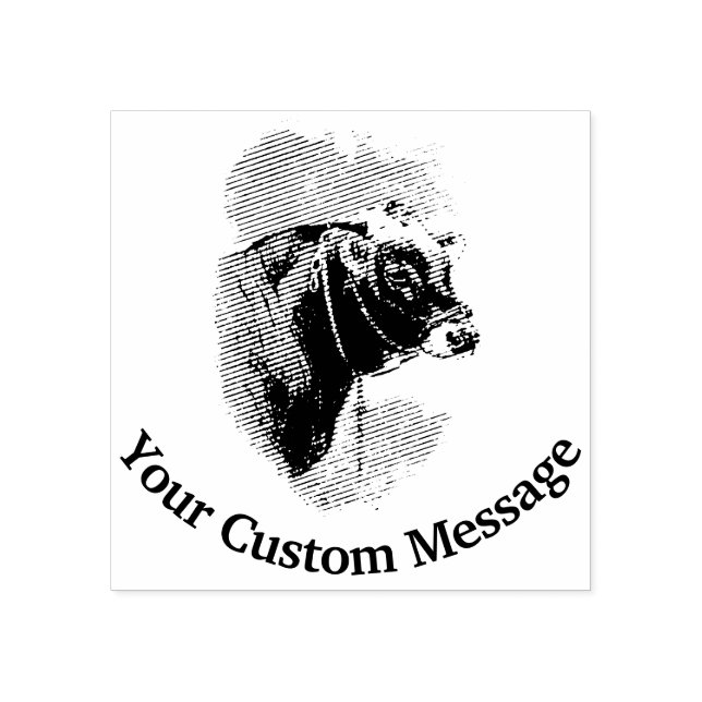 Bull Personalized Rubber Stamp (Imprint)