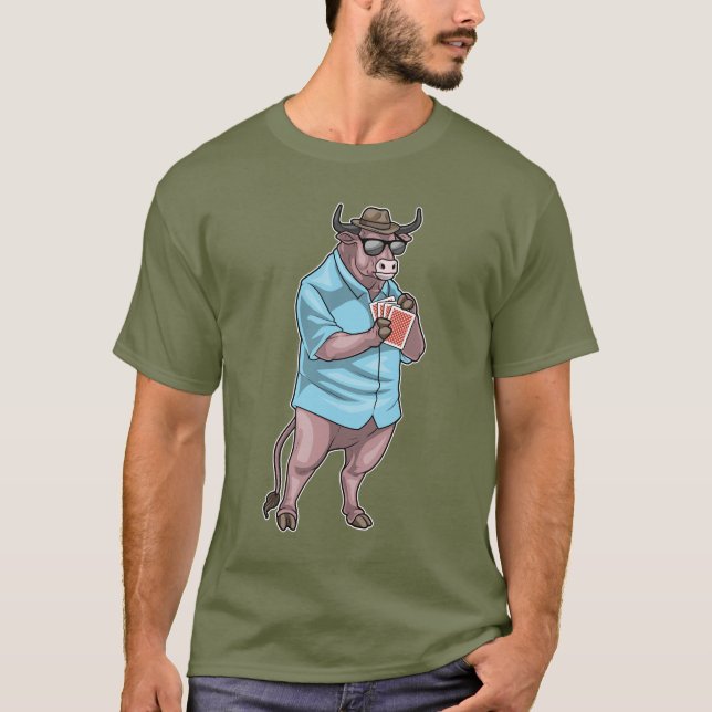 Bull Poker Poker cards T-Shirt (Front)