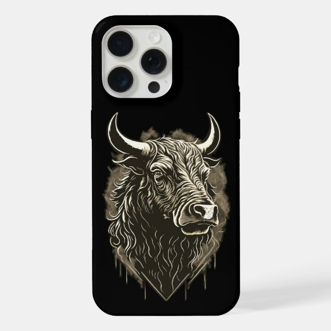 Bull Portrait Iphone Case (Back)
